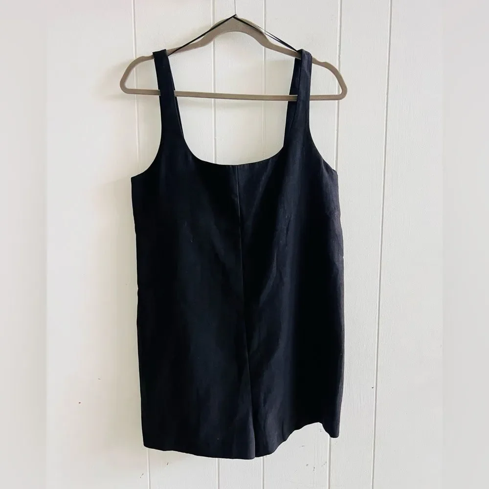 Zara Linen Blend Romper NWT